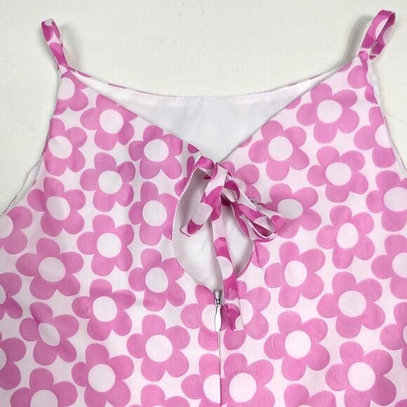 Florence Eiseman Dress Girls Sz 14 Pink Sheer Floral Sundress Boutique Strappy - Picture 3 of 8